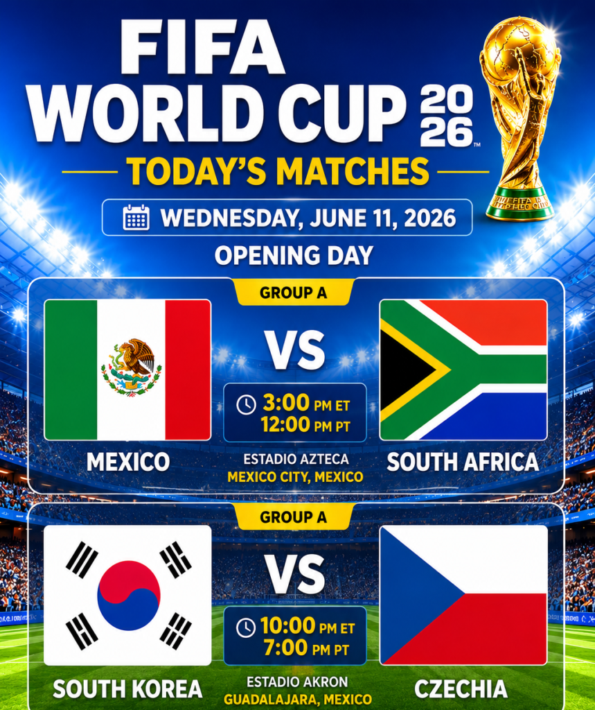 FIFA World Cup 2026 opening day schedule Let’s Talk Los Angeles