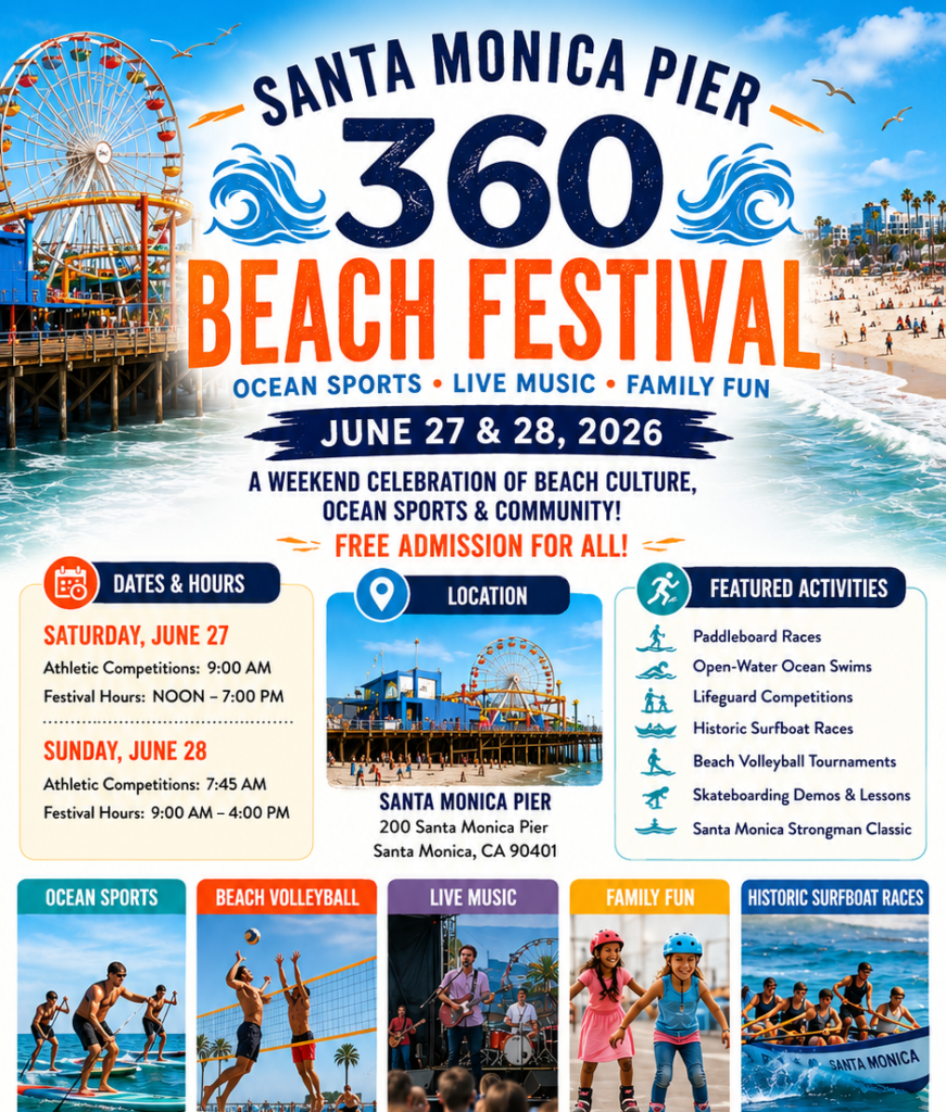 Santa Monica Pier 360 Beach Festival 2026 let’s Talk Los Angeles