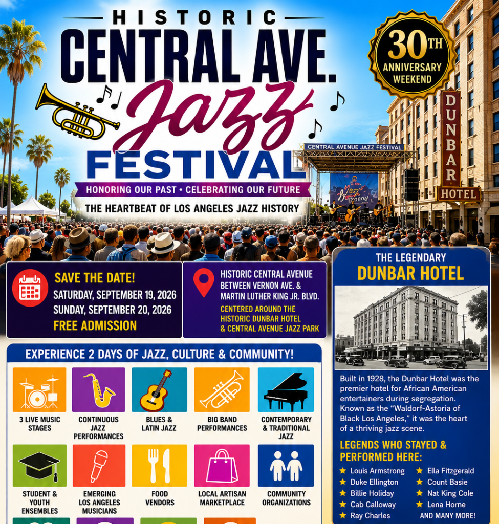 Central Avenue Jazz Festival 2026 Let’s Talk Los Angeles