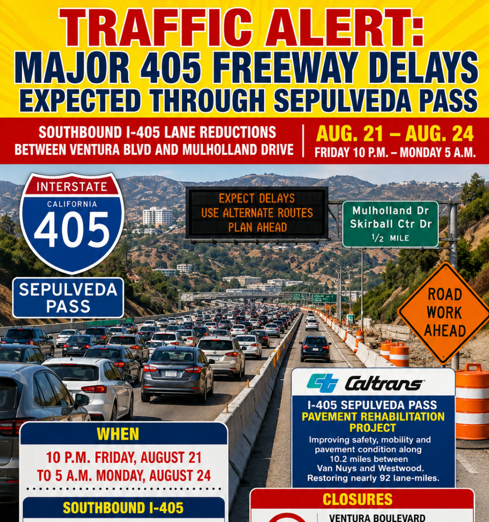 405 Freeway Traffic Alert let’s Talk Los Angeles